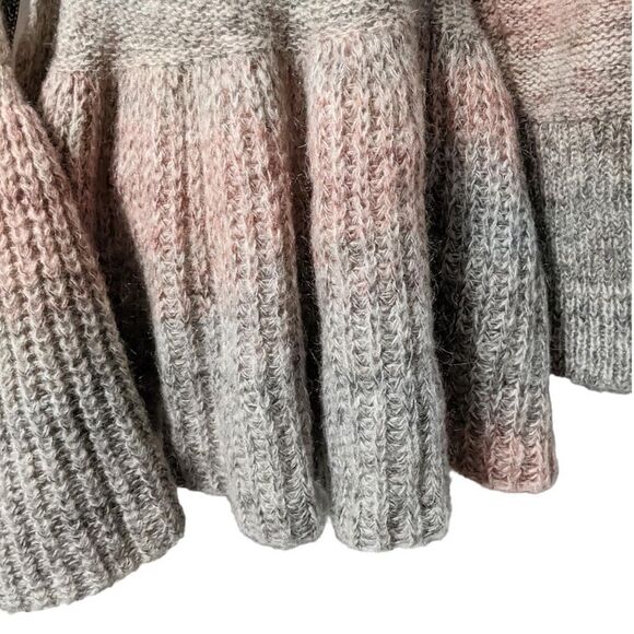 Anthropologie KNITTED & KNOTTED Cody Ombre Peplum Sweater S - Picture 3 of 7